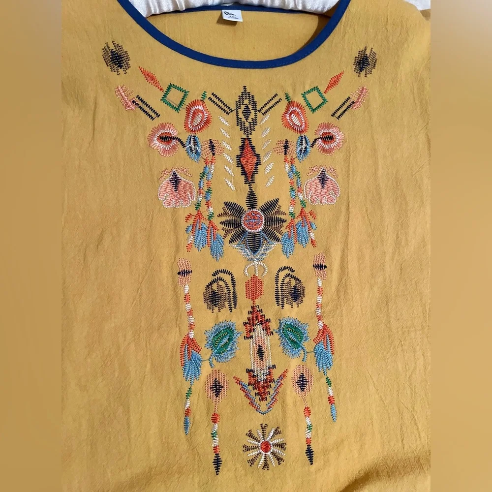 NWOT BOHO “JOHNNY WAS”VIBES SPRING EMBROIDERED BLOUSE - Picture 8 of 10